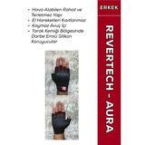 Revertech Aura Kırmızı / Yarım Parmak - Kaymaz Avuç İçi Özellikli Motosiklet Eldiveni Erkek