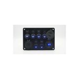 REVEX KAMP&KARAVAN AKSESUARLARI 7 tuşlu kontrol paneli 12/24V 2xPD+QC hızlı şarj + 12/24V voltaj göstergesi+120W çakmaklık