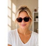 Revival Frames Polarize Bordo Kadın Güneş Gözlüğü UV400 Korumalı Büyük Çerçeve Vintage Tasarım