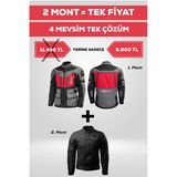 Revo 4 Mevsim Tek Paket Motosiklet Montu – Yazlık Fileli + Kışlık Mont