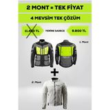 REVO 4 Mevsim Tek Paket Motosiklet Montu – Yazlık Fileli Mont + Kışlık Mont
