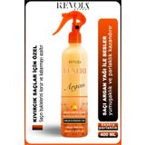 REVOLA EXPERT Kıvırcık Saçlar İçin Ekstra Parlaklık Sağlayan Durulanmayan Argan Fön Suyu Parlatıcı Saç Bakım Sprey