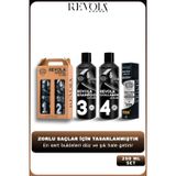 REVOLA EXPERT Kristal A Plus Brezilya Fönü Keratin Protein Botox Kıvırcık Saç Düzleştirici Seti 5 Li Bakım 250 ml