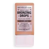 Revolution Beauty London Devrim Güzellik, Parlak Işık Bronzlaştırıcı Damlalar, Bronz & Glow Yüz & Vücut Damlaları Hyaluronik Asit, Bronz Kavrulmuş, 0.77 Fl. oz.