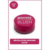 Revolution Mousse Blush, Passion Deep Pink, Kremsi Köpük Formül, Allık