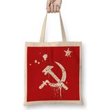 Revolution Orak Çekiç Bez Çanta Uzun Saplı - Açık Bej - 40 X 40