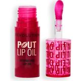 Revolution, Pout Lip Oil – Besleyici mürekkepli dudak yağı, yapışkansız parlak dudaklar için, vegan ve hayvanlar üzerinde denenmemiştir, kiraz kırmızısı, 4 ml