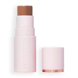 Revolution Skin Silk Bronzer Stick - Yanaklar, gözler ve dudaklar için uygulayıcı boya - krem-pudra formülü - Vegan ve Cruelty-Free - Medium Sunset - 4,5 g
