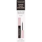 Revolution Super Flick Eyeliner, Felt Dip Liner, Siyah, 4.5ml