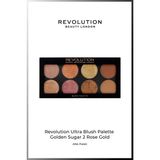 Revolution Ultra Blush Palette 8 Renkli Toz Göz Farı Paleti Golden Sugar 2 Rose Gold - Kahverengi
