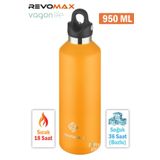 Revomax 950 ML Büyük Kapasiteli Özel Kapak Sistemli 18saat Sıcak/36 Saat Soğuk Çelik Termos -950ML