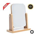 Revopro Makyaj Aynası Ahşap Masa Aynası Ayarlanabilir Makeup Mirror Özel Ahşap Serisi 18CM - Kahverengi