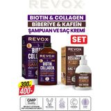 Revox Biotin & Colagen E Vitamini Destekli Saç Bakım Şampuanı ve Biberiye Kafein Özlü Saç Kremi
