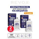 Revox Keratin & Ozon Oil Aktif Oksijen Içeren E Vitaminli Yeniden Yapılandırıcı Şampuan 2 Adet