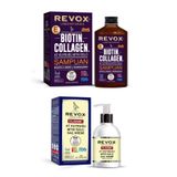 Revox Saç Besleyici Kolajen Bakım Seti - Biotin Collagen Şampuan 400ml Ve At Kuyruğu Özlü Saç Kremi 250 Ml