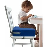 Revu Baby Pro Soft Mavi Yemek Masası İçin Sandalye Yükseltici Minder 34X34X10 cm Kolay Temizlenebilir