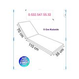 RevuBaby 1 Adet Şezlong Minderi Katlanır Şezlong Minder 180*55*5 Cm Yıkanabilir Sıvı Gecirmez Kahve