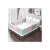 Revubaby 100 Cm Yatak Bariyeri Bebek Ve Çocuk Korkuluğu Güvenlik Bariyeri Koruma Bariyeri Pink-pembe