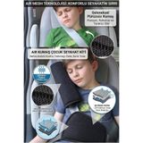 RevuBaby Araba Emniyet Kemeri Yastığı Oto Kemer Küçültme Seti Çocuk Baş Boyun Yastığı Kemer Daraltıcı AİR Set