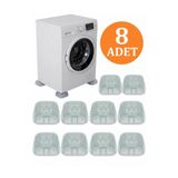 RevuBaby Beyaz Eşya Altlığı Ayağı 8 Adet Çamaşır Bulaşık Makinası Buzdolabı Yükseltici Titreşim Önleyici