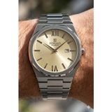 Reward Excellent Erkek Kol Saati | 42 mm Çelik Kasa, Gold Kadran, 5 Atm - Gümüş
