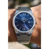 Reward Excellent Modern Erkek Kol Saati | 42 mm Çelik Kasa, Lacivert Kadran, 5 Atm - Gümüş
