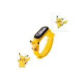 Rewoly Pokemon Pikachu Figürlü Led Dokunmatik Ekranlı Su Geçirmez Dijital Çocuk Kol Saati (SARI)