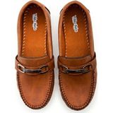 Rexba Erkek Çocuk Günlük Rock Tokalı Loafer - Makosen Konforlu Ayakkabı - ROCK02 - 2R2-Kahverengi