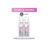 Rexona Clinical Protection Confidence Kadın Sprey Deodorant, 150 ml x 2 Adet