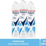 Rexona Cotton Dry 3x150 ml Kadın Sprey Deodorant