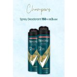 Rexona Erkek Deodorant 150 ml Champions x 2 Adet