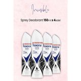 Rexona Invisible Black White 4x150 ml Kadın Sprey Deodorant