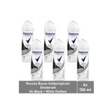 Rexona Invisible Black + White Fresh Kadın Sprey Deodorant 6x150 ml