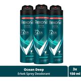 Rexona Invisible Ocean Deep Men 3x150 ml Sprey Deodorant