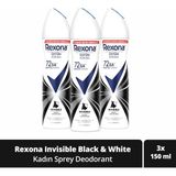 Rexona Kadın Sprey Deodorant Invisible 150 ml x3
