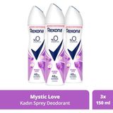 Rexona Kadın Sprey Deodorant Mystic Love %0 Alüminyum 150 ml x3
