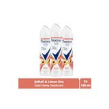 Rexona Kadin Sprey Deodorant Seftali & Limon Otu Antiperspirant 72Saat Kesintisiz Ustun Koruma 150Mlx3