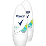 Rexona Kadın Stay Fresh Mavi Gelincik Ve Elma 50 ml X2 Adet Roll On Deodorant
