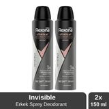 Rexona Men Clinical Protection Invisible Erkek Sprey Deodorant 150 ml x 2 Adet