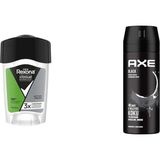 Rexona Men Clinical Protection Stick Deodorant Active Fresh 45 ml(1) Axe Erkek Deodorant & Bodyspray Black 48 Saat Etkileyici Koku (150 ml)(1)