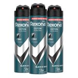 Rexona Men Erkek Sprey Deodorant Invisible Black & White 150 ml X3