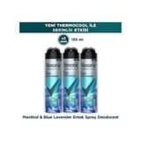 Rexona Men Thermocool Erkek Sprey Deodorant Menthol & Blue Lavender 150 ml x3