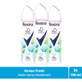 Rexona Ocean Fresh %0 Alüminyum 3x150 ml Kadın Sprey Deodorant
