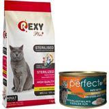 Rexy Kısırlaştırılmış Kedi Maması 1 kg + Konserve