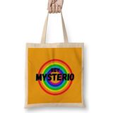 Rey Mysterio - Vintage Retro Rainbow Style Warriors Design Wrestlers-Gift Bez Çanta Uzun Saplı - Açık Bej - 40 X 40