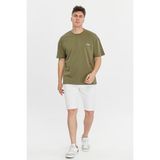 Rey Polo Glendi Erkek Basic Oversize Tişört - Haki