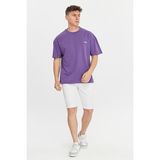Rey Polo Glendi Erkek Basic Oversize Tişört - Mor
