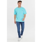 Rey Polo Glendi Erkek Basic Oversize Tişört - Turkuaz - XL