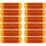 Reycar 12 Adet 16 Ledli Çift Sıra Led Lamba Turuncu 12-24 Volt