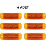 Reycar 6 Adet 16 Ledli Çift Sıra Led Lamba Turuncu 12-24 Volt